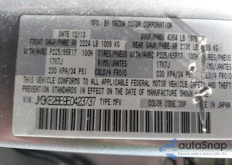 2014 Mazda Cx-5 Sport from USA, damaged, VIN JM3KE2BE9E0423737